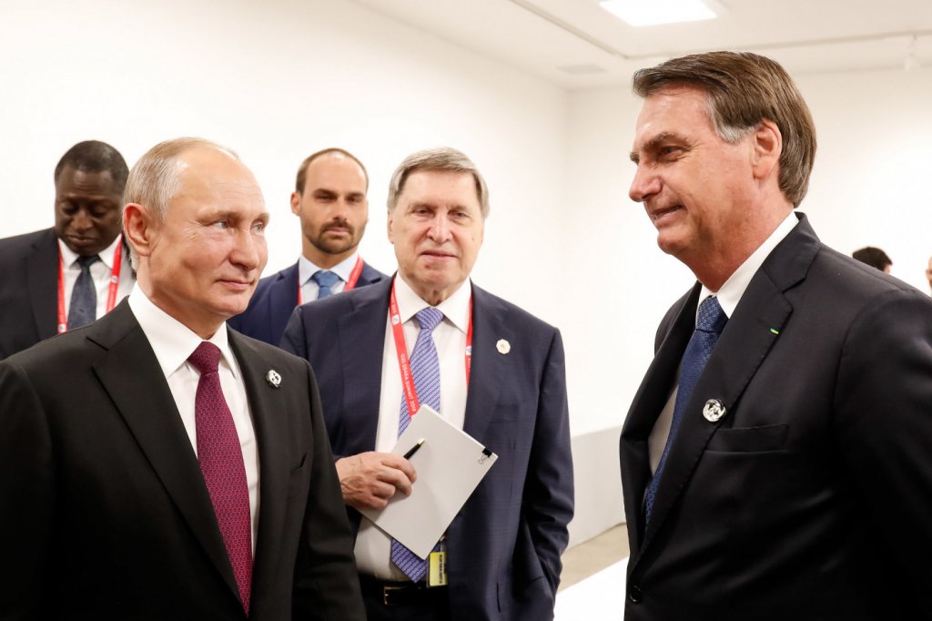 Putin e Bolsonaro em encontro (Foto: Alan Santos / Presidência da República)