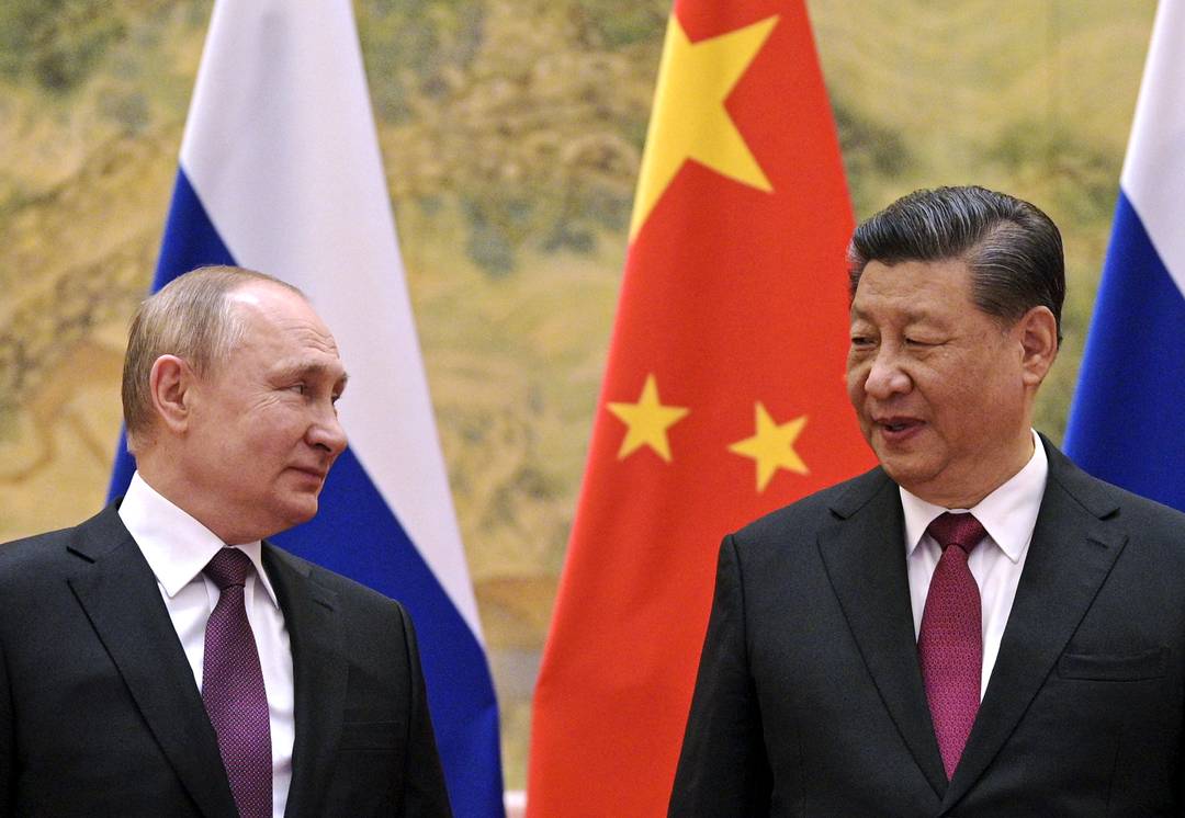 Presidente Xi e Vladimir Putin (Foto: Alexei Druzhinin/Sputnik/Pool via AP) 