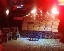 Depre apreende cocaína avaliada em R$ 10 milhões no teto de ônibus em THE