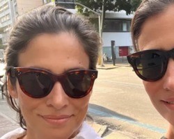 Renata Vasconcellos aparece com irmã gêmea e confunde web com semelhança