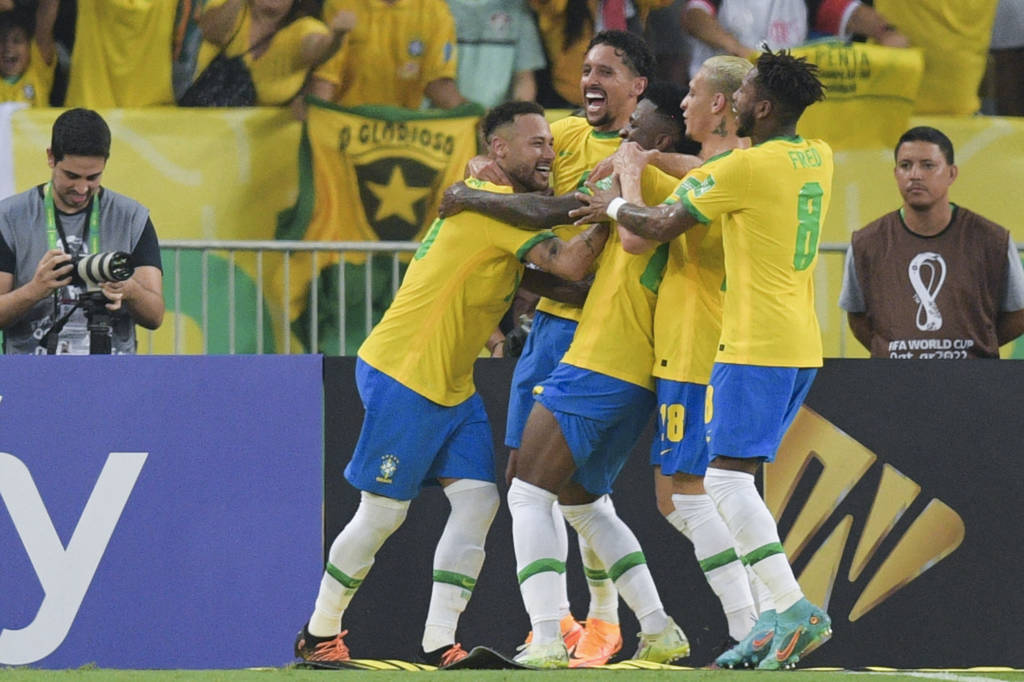 Já classifiado para a Copa do Mundo, Brasil venceu o Chile por 4 a 0 Foto: Carl  de Souza- AFP