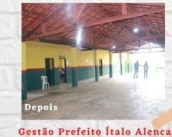 Prefeito Ítalo realizou reforma e construção de Refeitório em Escola