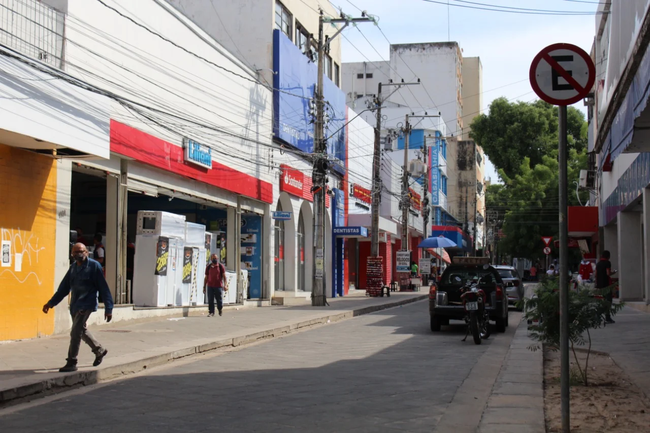 Centro de Teresina funcionará até as 14h, na quinta-feira Santa (14 de abril)| FOTO: Raíssa Morais