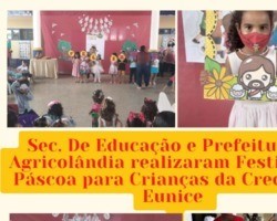 Educação realizou Festinha da Páscoa para Crianças da Creche Tia Eunice