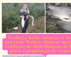Prefeitura de Lagoinha distribuiu 2.500 quilos de peixe para a População
