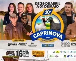 Feira CAPRINOVA 2022 reunirá mais de 120 expositores em Queimada Nova