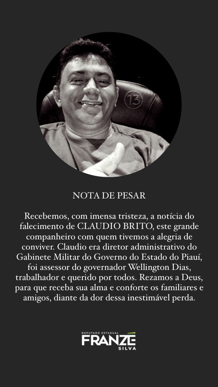 Publicação divulgada nas redes do deputado Franzé Silva. Crédito: Divulgação.