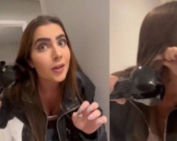 Jade Picon se desespera com cabelo preso ao tentar usar babyliss; vídeo