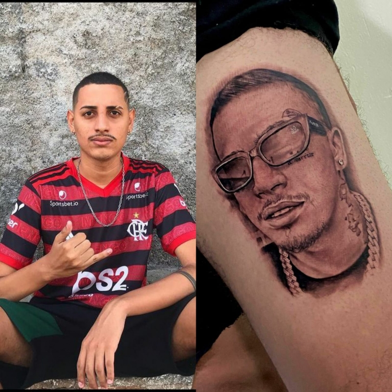 Jovem de Campo Maior tatua rosto de Whindersson e humorista compartilha- Foto: Reprodução