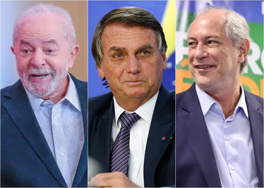 Pesquisa CNN/RealTime Big Data: Lula tem 40%; Bolsonaro 32%; Ciro 9% - Fotos: Reprodução/Internet