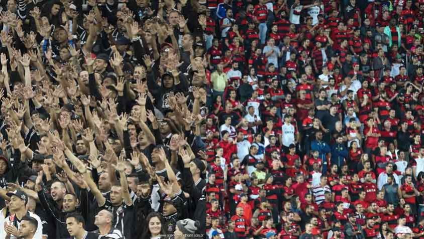 Torcida do Corinthians e Flamengo levaram clubes a faturarem alto na bilheteria. (Foto: Montagem-Lance!)