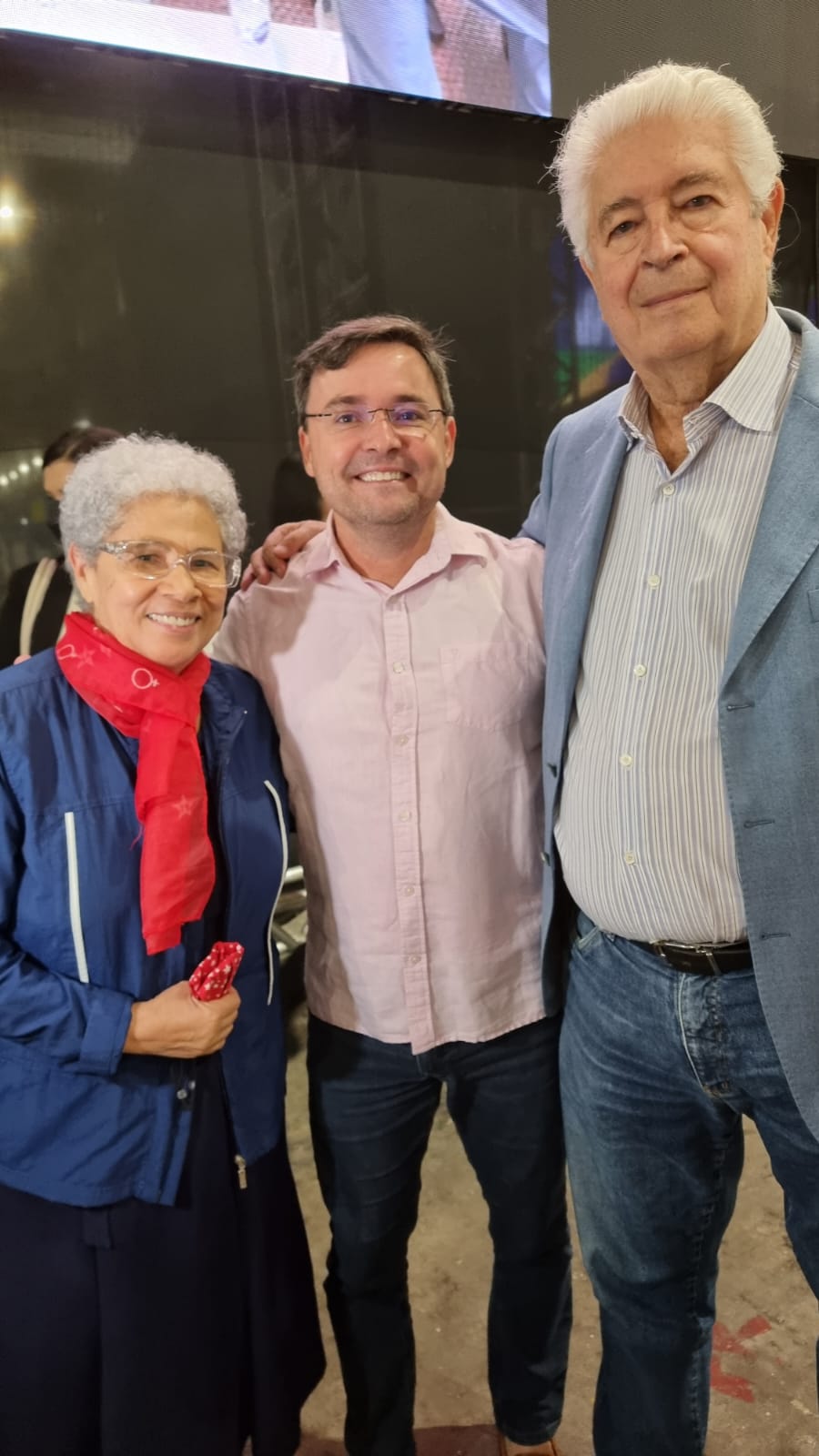 Governadora Regina Sousa, Fábio Novo e Roberto Requião no evento em São Paulo