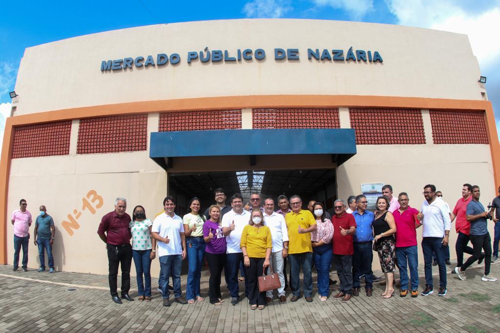 Pré-candidato visita o Mercado Público de Nazária (Foto: Reprodução)