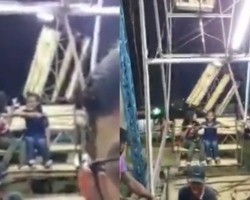 Homem e criança caem de roda-gigante após cadeira se desprender em Manaus