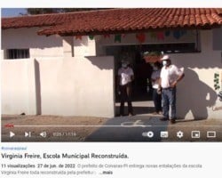 MAIS OBRAS: E.M Virgínia Freire é entregue à comunidade escolar de Coivaras