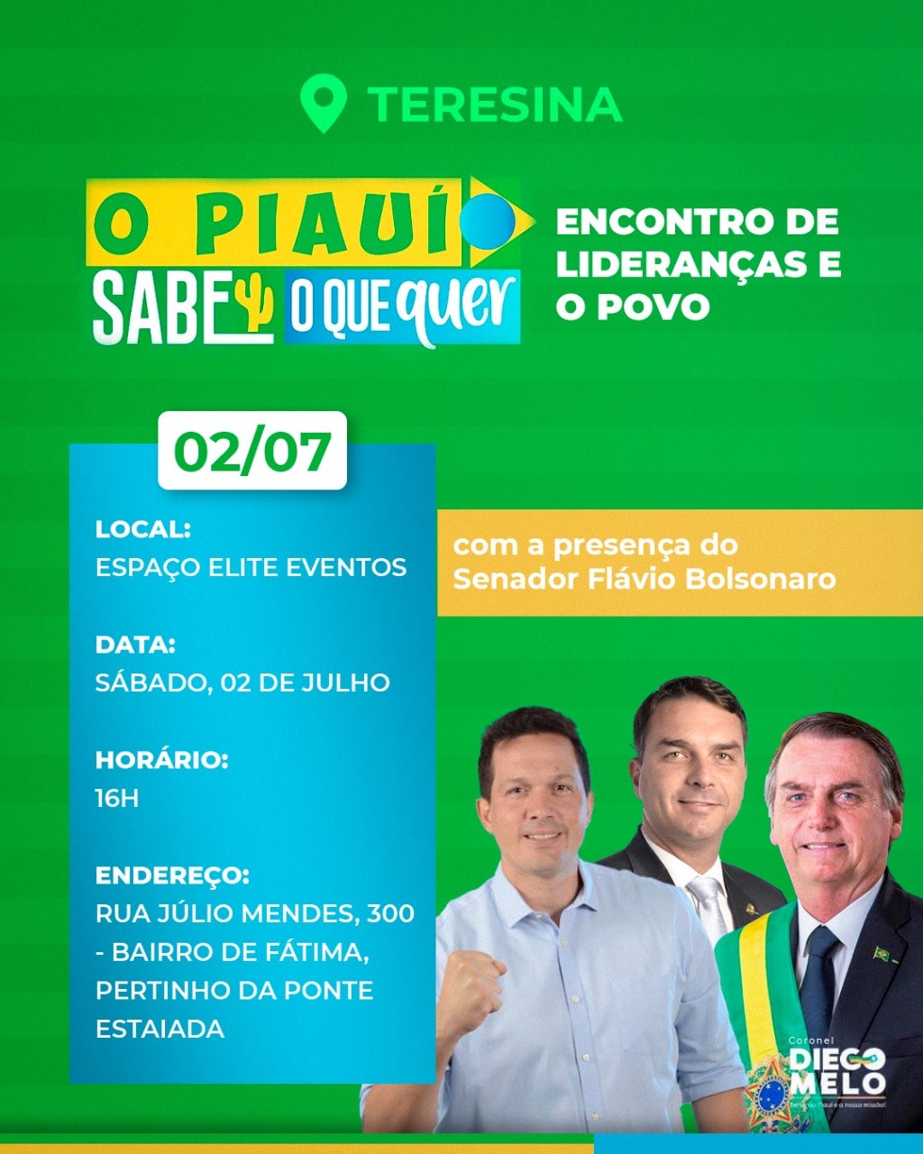 Deputado pergunta e responde: é o filho do Bolsonaro que vai ao Piauí? Vou! - Imagem 1