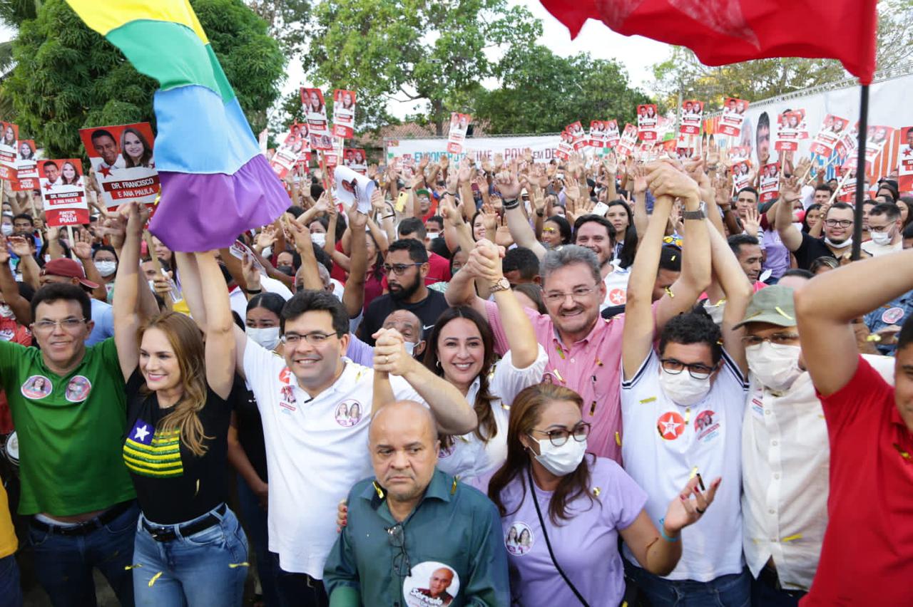 Pré-candidatos em agenda  no município de Uruçuí (Divulgação)