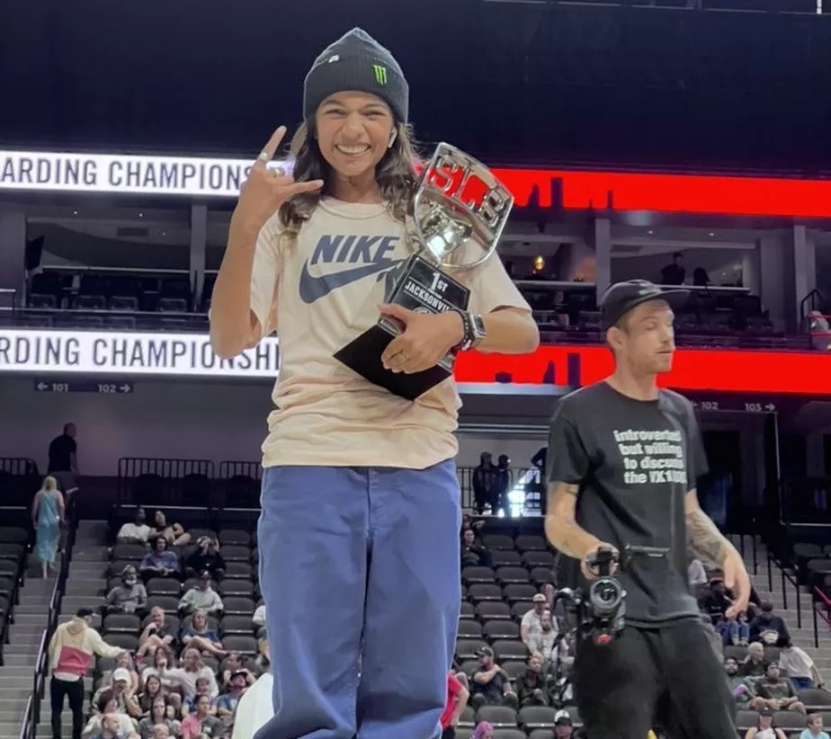 Rayssa Leal é campeã da primeira etapa da Street League Skateboarding (Foto: Divulgação)