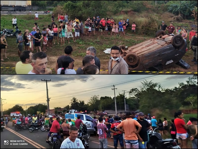 Muitos populares se aglomeraram no local do acidente - Foto: Blog do Coveiro