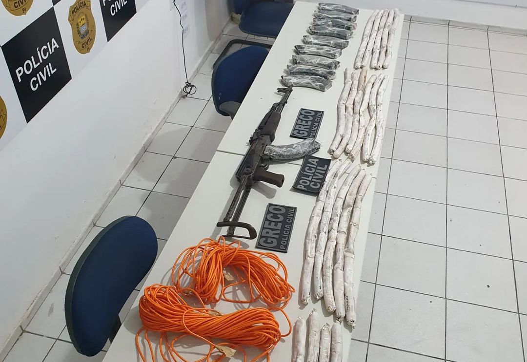 Material interceptado e localizado pela Polícia Civil (Foto: Divulgação)