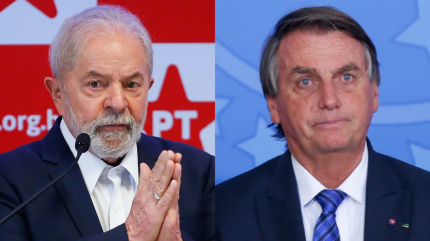 Lula e Bolsonaro estão empatados tecnicamente em São Paulo (Divulgação)