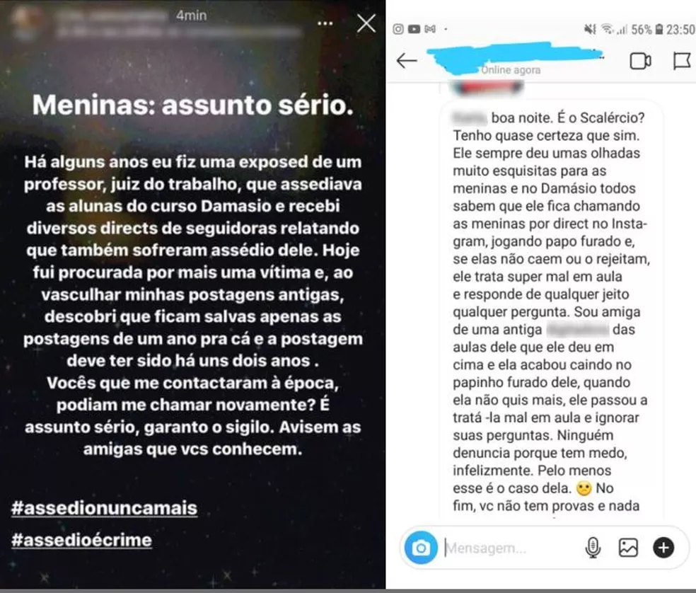 Denúncias começaram na internet 