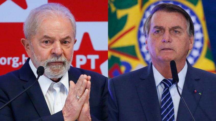Lula e Bolsonaro devem se “topar” na posse de Alexandre de Moraes. Crédito: Divulgação.