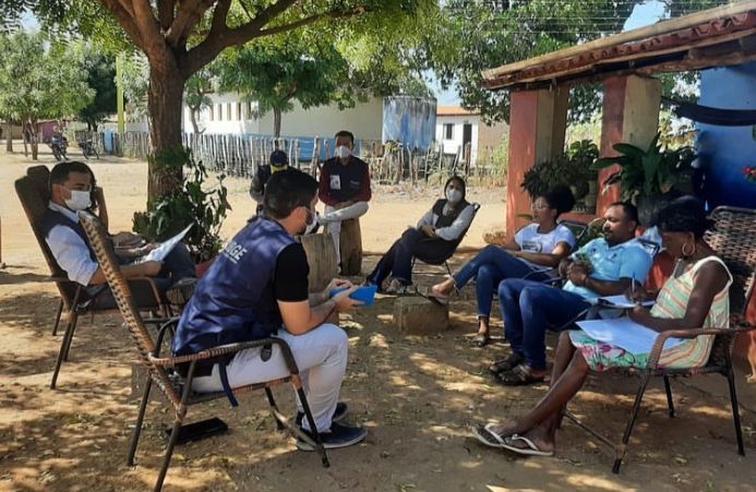 Lideranças do Mimbó receberam orientações sobre as coletas de dados (Foto: reprodução)