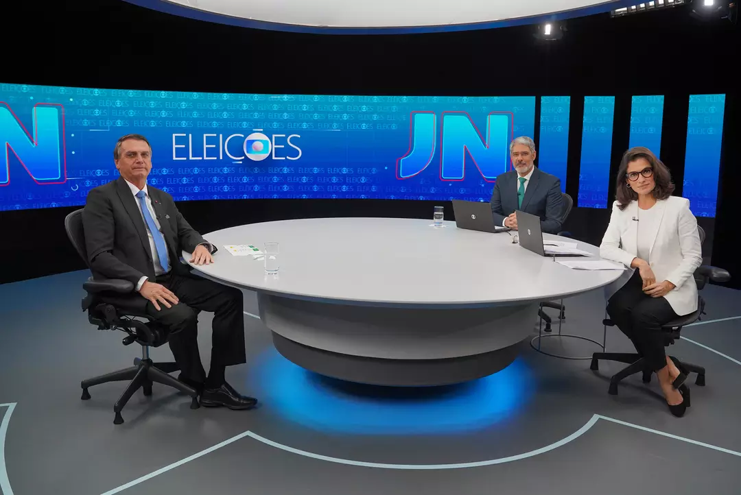 Jair Bolsonaro durante sabatina no Jornal Nacional Foto: Marcos Serra Lima/g1