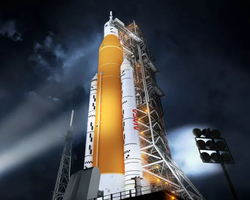 Nasa lança nesta segunda foguete projetado para levar humanos à Lua