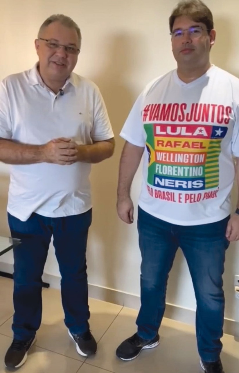 Florentino Neto e secretário Neris Júnior antes de irem a evento com Lula