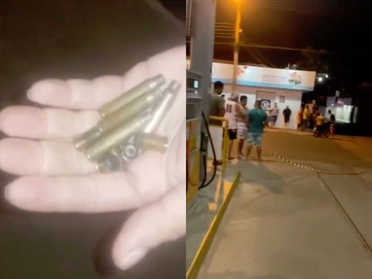 Criminosos realizaram disparos para intimidar a ação da polícia - Foto: Reprodução