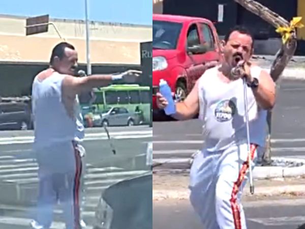 QuemQuem viraliza após parodiar Freddie Mercury no Centro de Teresina (Foto: Reprodução)