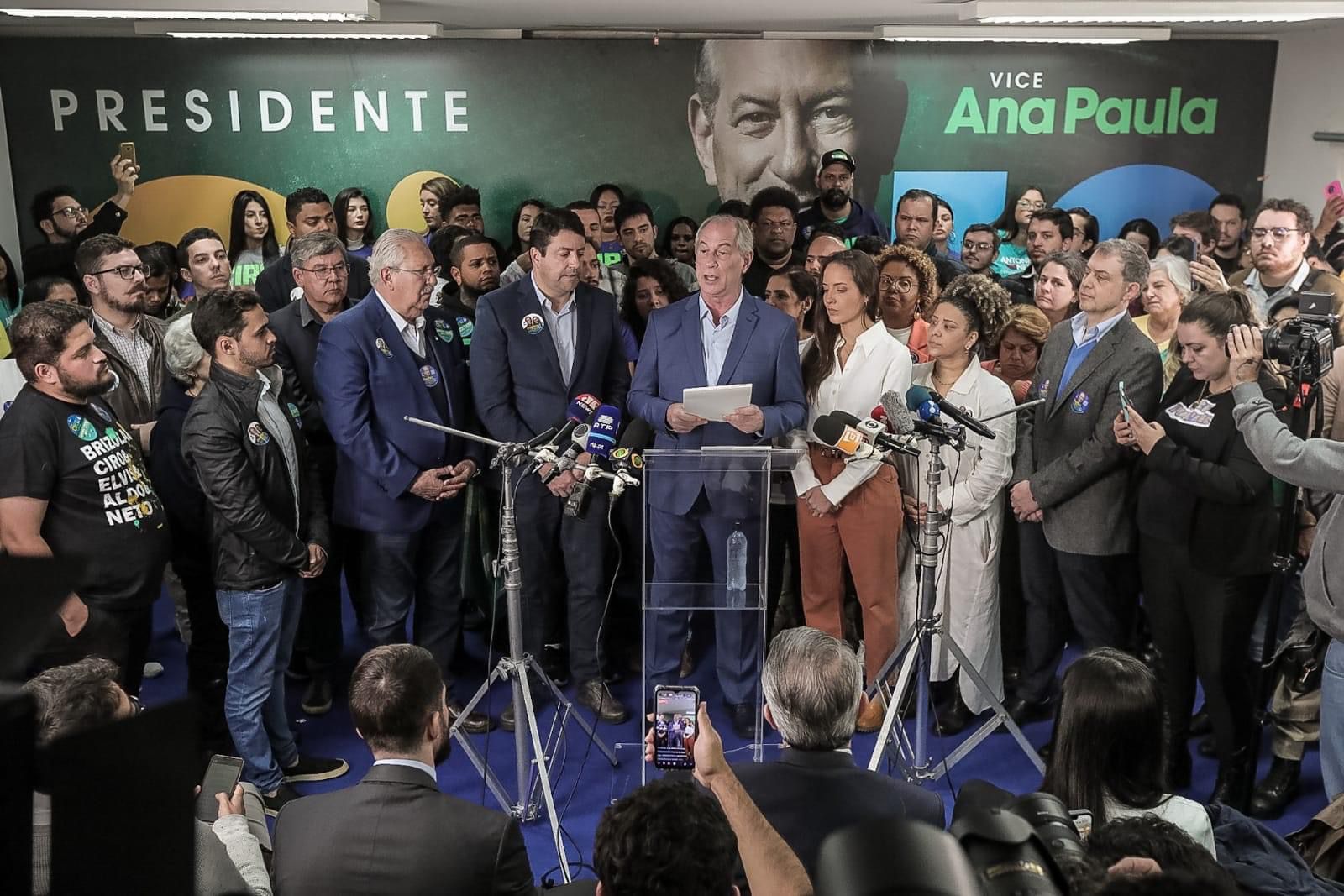 Ciro Gomes fez pronunciamento na manhãa desta segunda=feira (26) Foto: Divulgação 