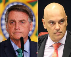 Jair Bolsonaro critica Alexandre de Moraes e o desafia a prendê-lo 