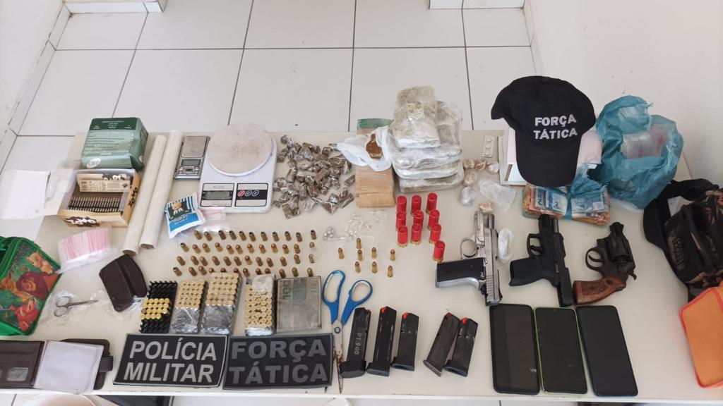 Polícia apreende armas, drogas e grande quantidade de munição em Barra Grande