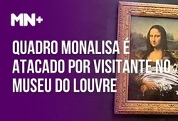 Quadro da Mona Lisa é atacado por visitante no Museu do Louvre, em Paris